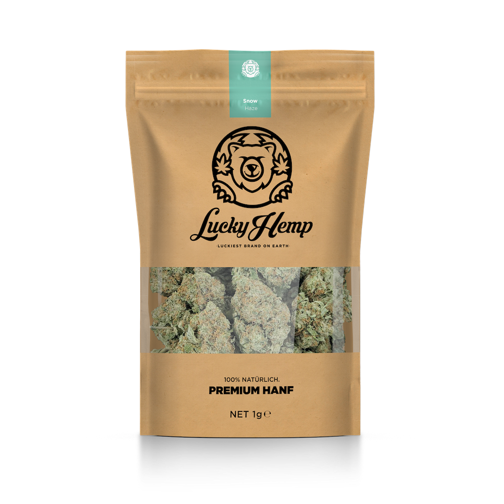 Confezione ecologica Snow Haze® CBD al 41%.